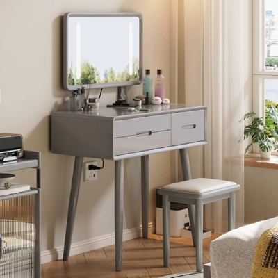 Dressing Table with LED Mirror & Stool / DT053