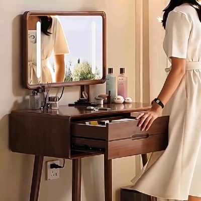 Dressing Table with LED Mirror & Stool / DT053