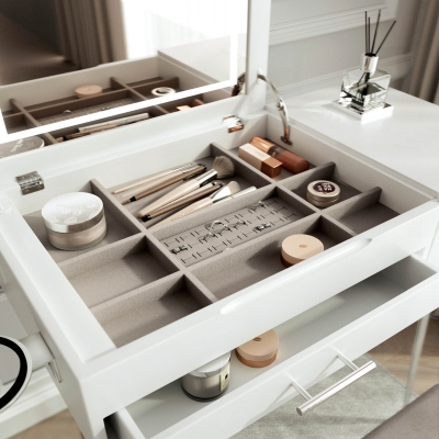 Flip Top LED Mirror Dressing Table / DT048