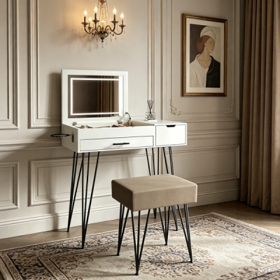 Flip Top LED Mirror Dressing Table / DT048