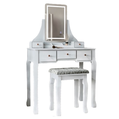 Dressing Table with LED mirror & stool / DT010-5DR