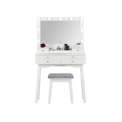 Dressing Table with LED mirror & stool / DT053BM