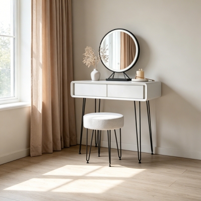 Dressing Table with LED Mirror & Stool / DT057