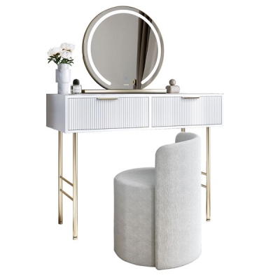 Dressing Table with LED mirror & storage stool / DT061