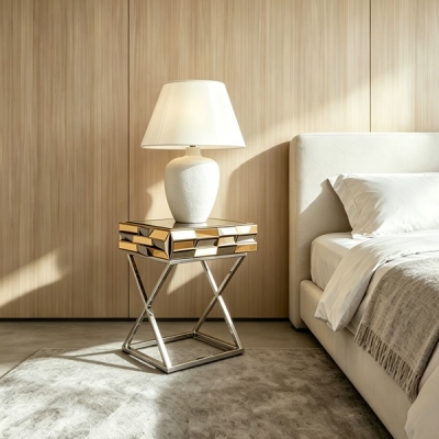Mirrored Side Table / FUR003