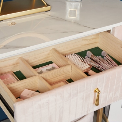 Dressing Table with LED Mirror & Stool / DT045