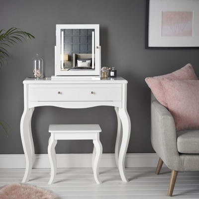 Dressing Table with LED Mirror & Stool / DT030
