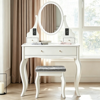 Dressing Table with LED mirror & stool / DT032