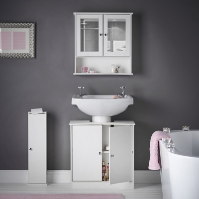 3-piece white bathroom set / BC343