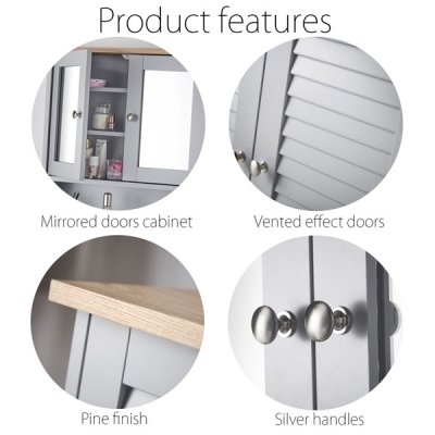 3-piece grey bathroom set / BC432